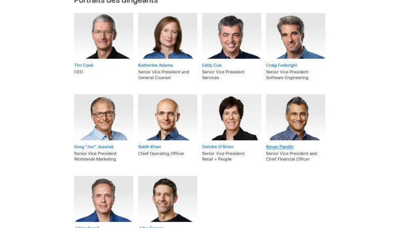 Apple retire john giannandrea de sa page des dirigeants