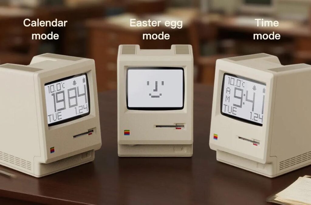 Maclock : l'horloge de bureau inspirée du macintosh de 1984