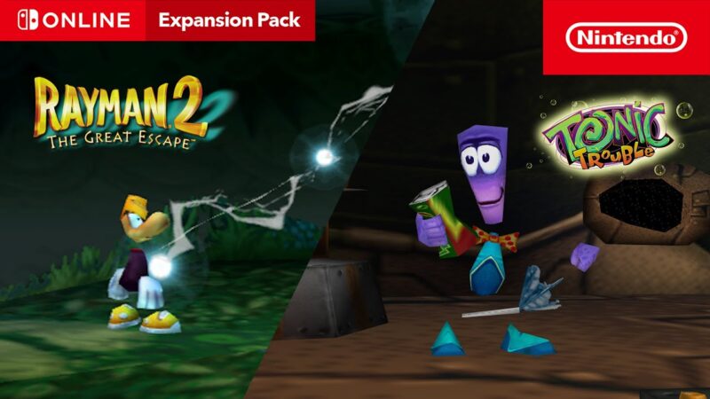 Rayman 2 et tonic trouble arrivent sur le service nso de la switch