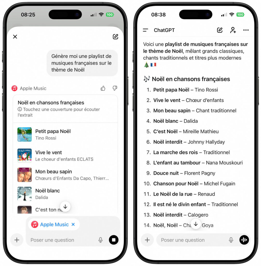 Apple music disponible sur chatgpt