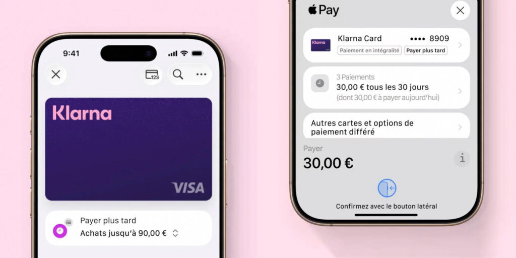 Paiement fractionné avec apple pay et klarna disponible en france