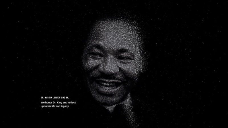 Apple honore Martin Luther King Jr sur son site