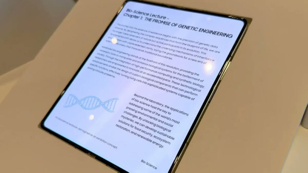 L'écran pliable sans pli de samsung pour l'iphone fold