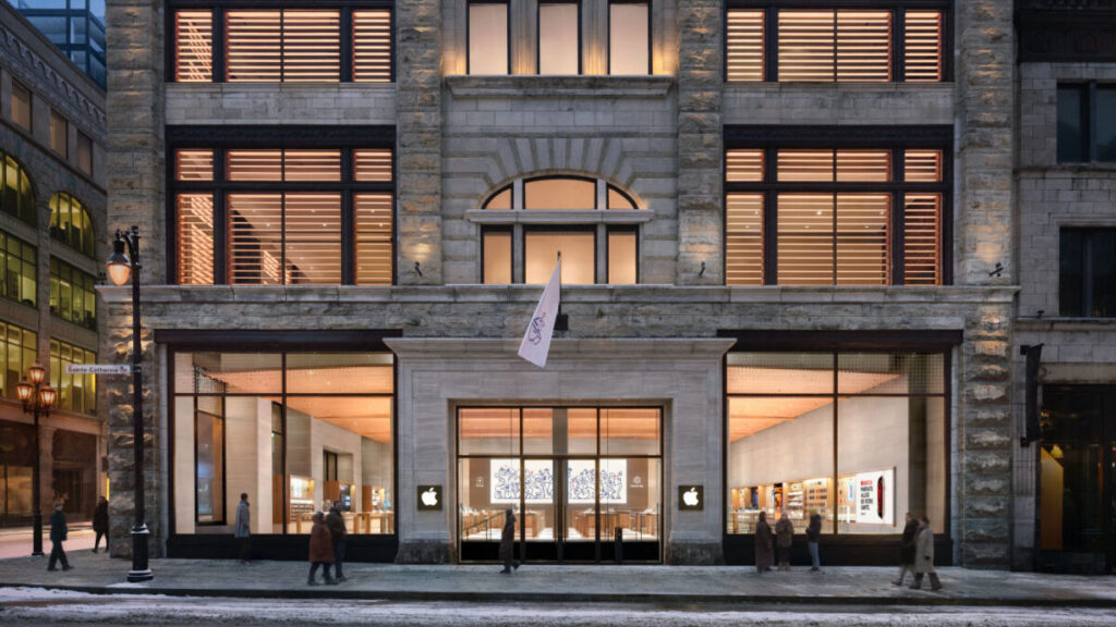 Ouverture du nouvel apple store à montréal