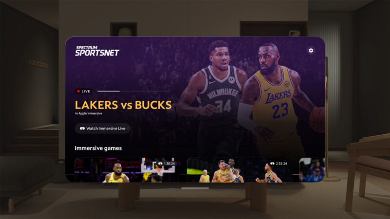 La diffusion immersive des matchs des lakers arrive sur apple vision pro