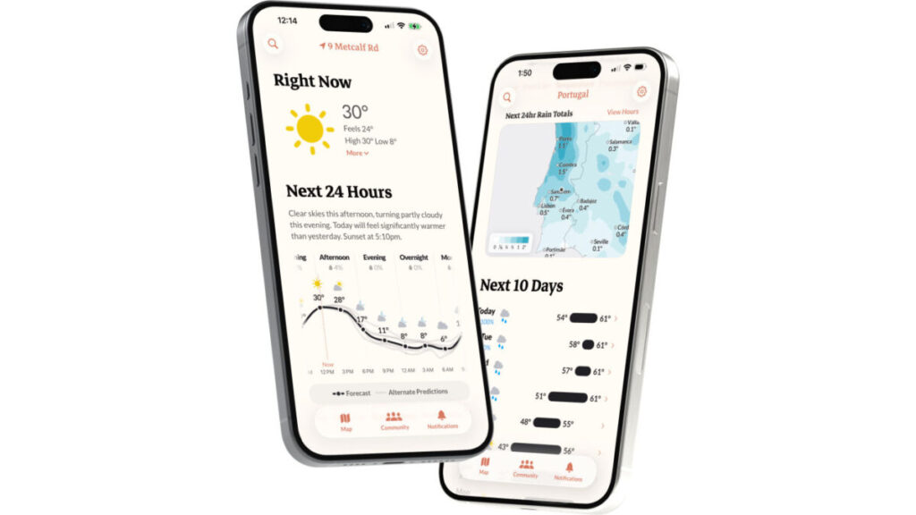 Acme weather : la nouvelle app météo des créateurs de dark sky
