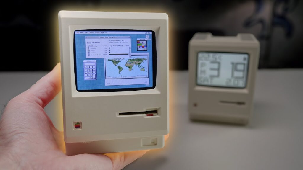 Un mini macintosh fonctionnel dans un réveil Un mini macintosh fonctionnel dans un réveil