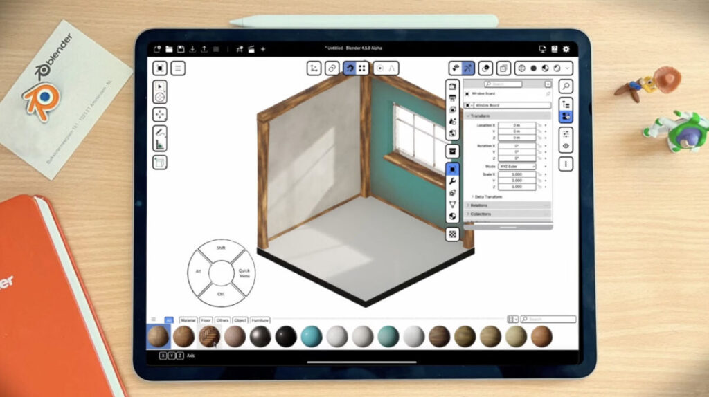 Développement de blender sur ipad suspendu au profit des tablettes android