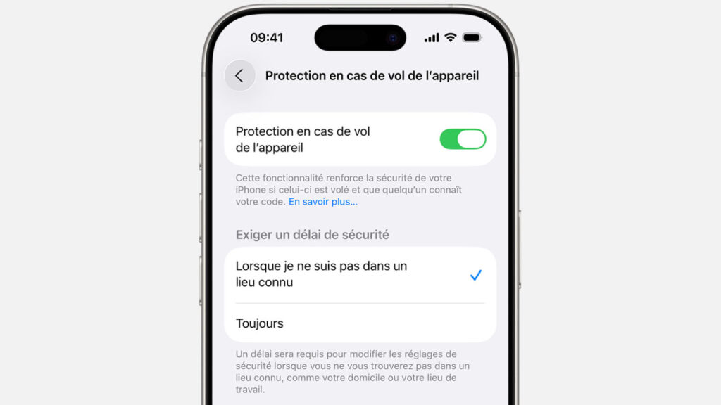 Ios 26.4 active la protection en cas de vol par défaut sur iphone
