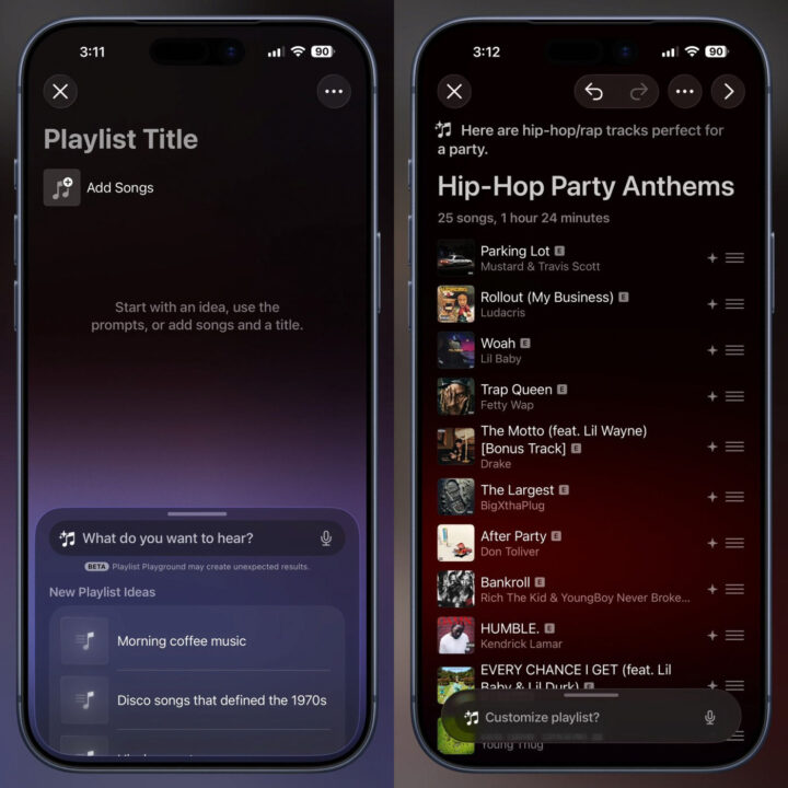 Apple music utilise l'ia pour créer des playlists personnalisées