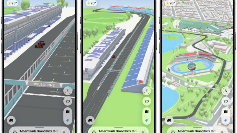 Apple plans lance une expérience 3d pour la formule 1