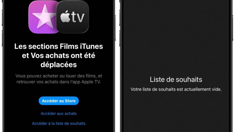 Apple supprime la liste de souhaits itunes au profit de l&rsquo;application apple tv