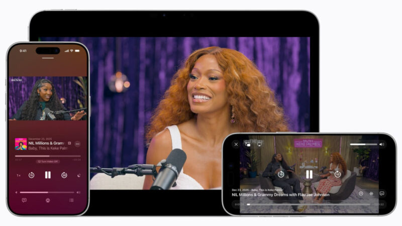Ios 26.4 : podcasts d&rsquo;apple se mettent à la vidéo