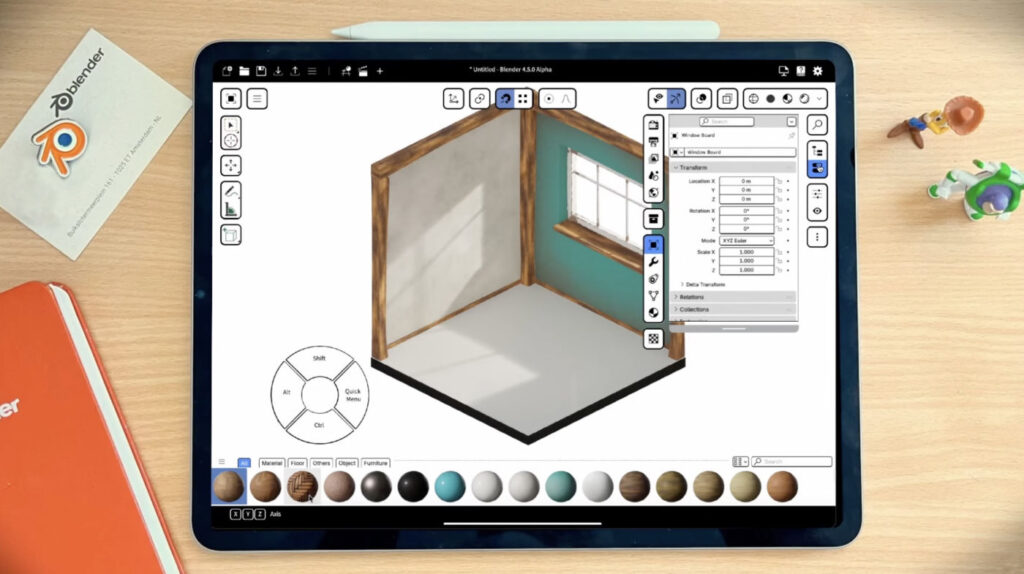 Développement de blender sur ipad suspendu au profit des tablettes android