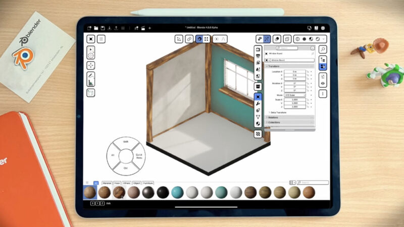 Développement de blender sur ipad suspendu au profit des tablettes android