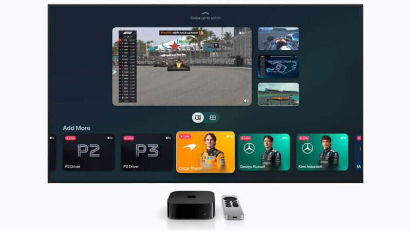 Apple diffuse la formule 1 en 4k dolby vision et audio 5.1