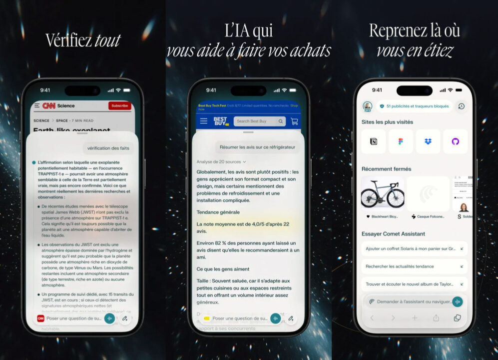 Comet, le navigateur ia de perplexity disponible sur iphone