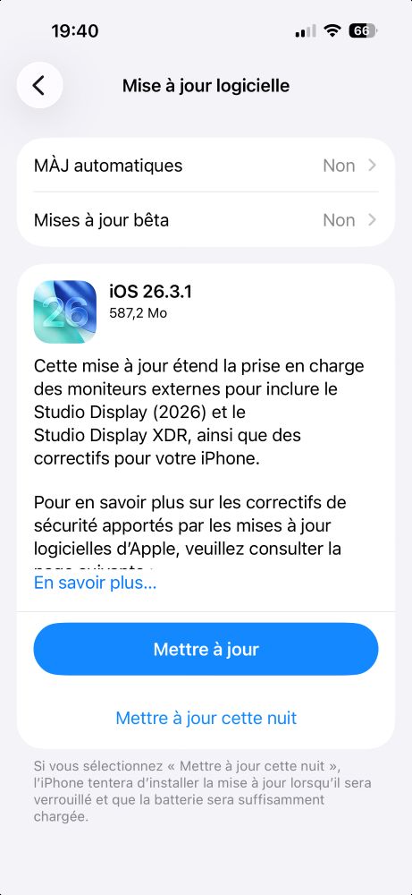 Ios et macos 26.3.1 disponibles avec des nouveautés