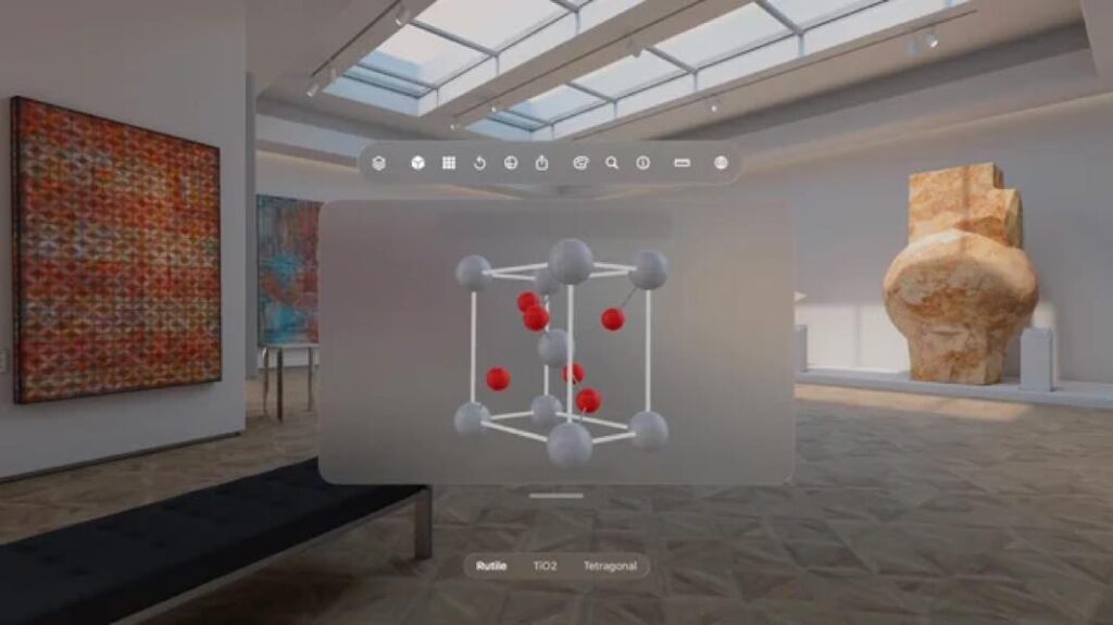 Visualisez des structures cristallines avec crystalroom sur vision pro