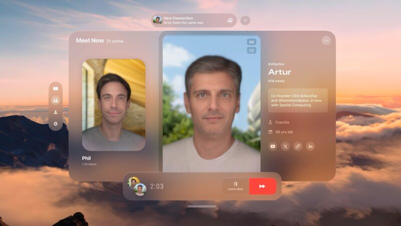 Auratap : lapp qui révolutionne les rencontres sur vision pro