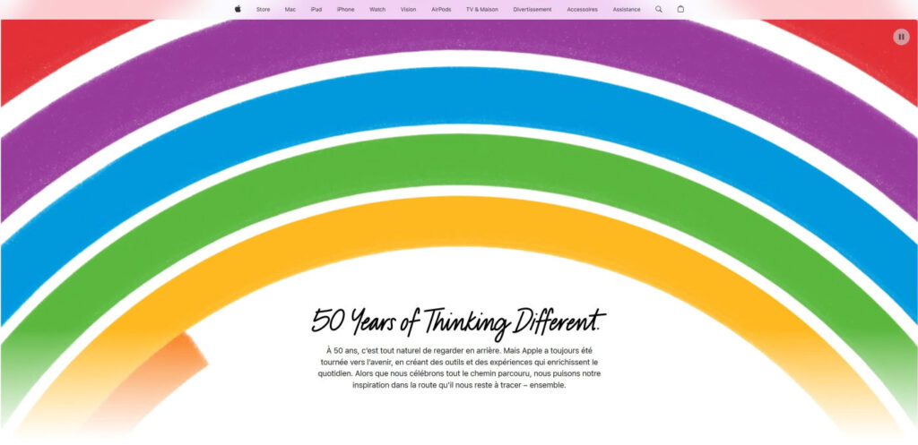 Apple célèbre son 50e anniversaire avec un hommage en ligne