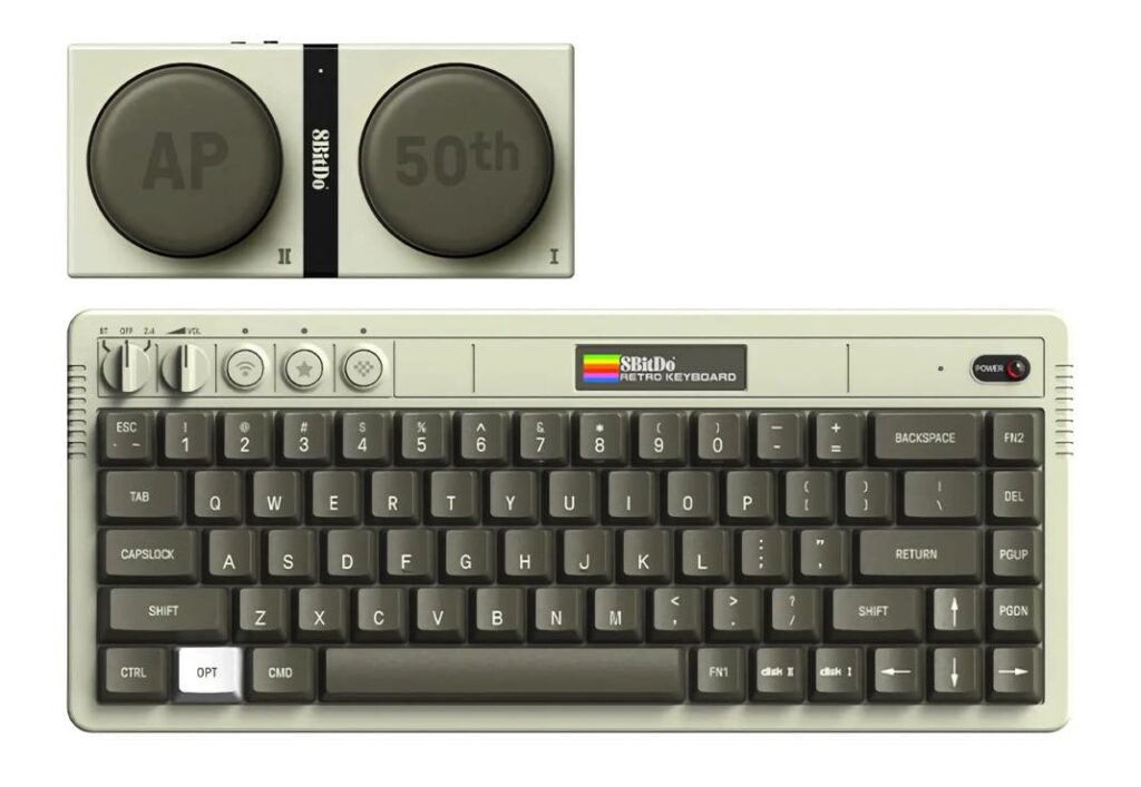 8bitdo célèbre l'apple ii avec un clavier mécanique rétro en édition limitée