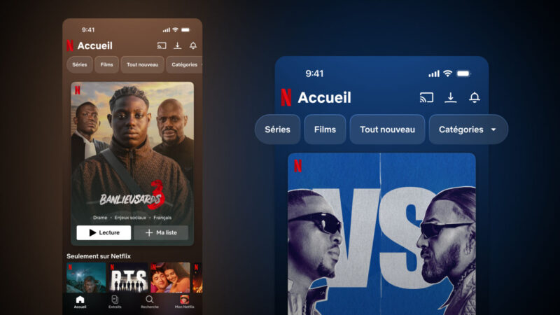 Netflix lance un onglet extraits avec des vidéos verticales sur mobile