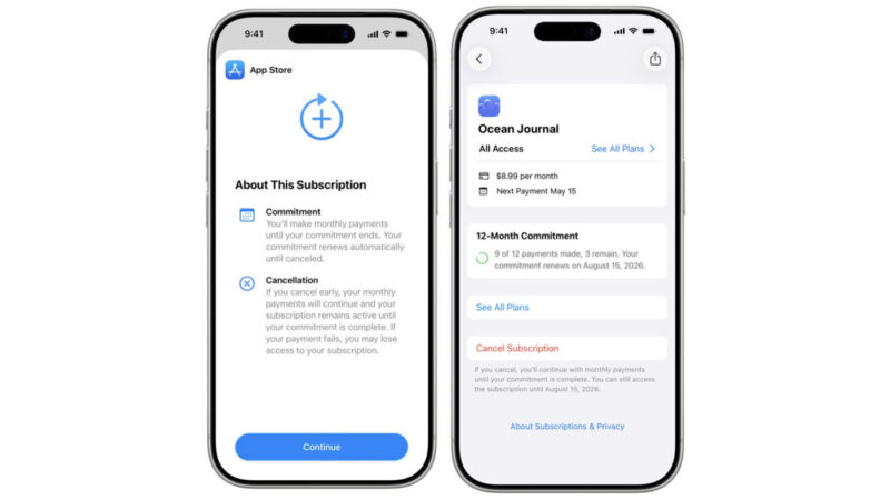 Apple lance des abonnements mensuels avec engagement de 12 mois