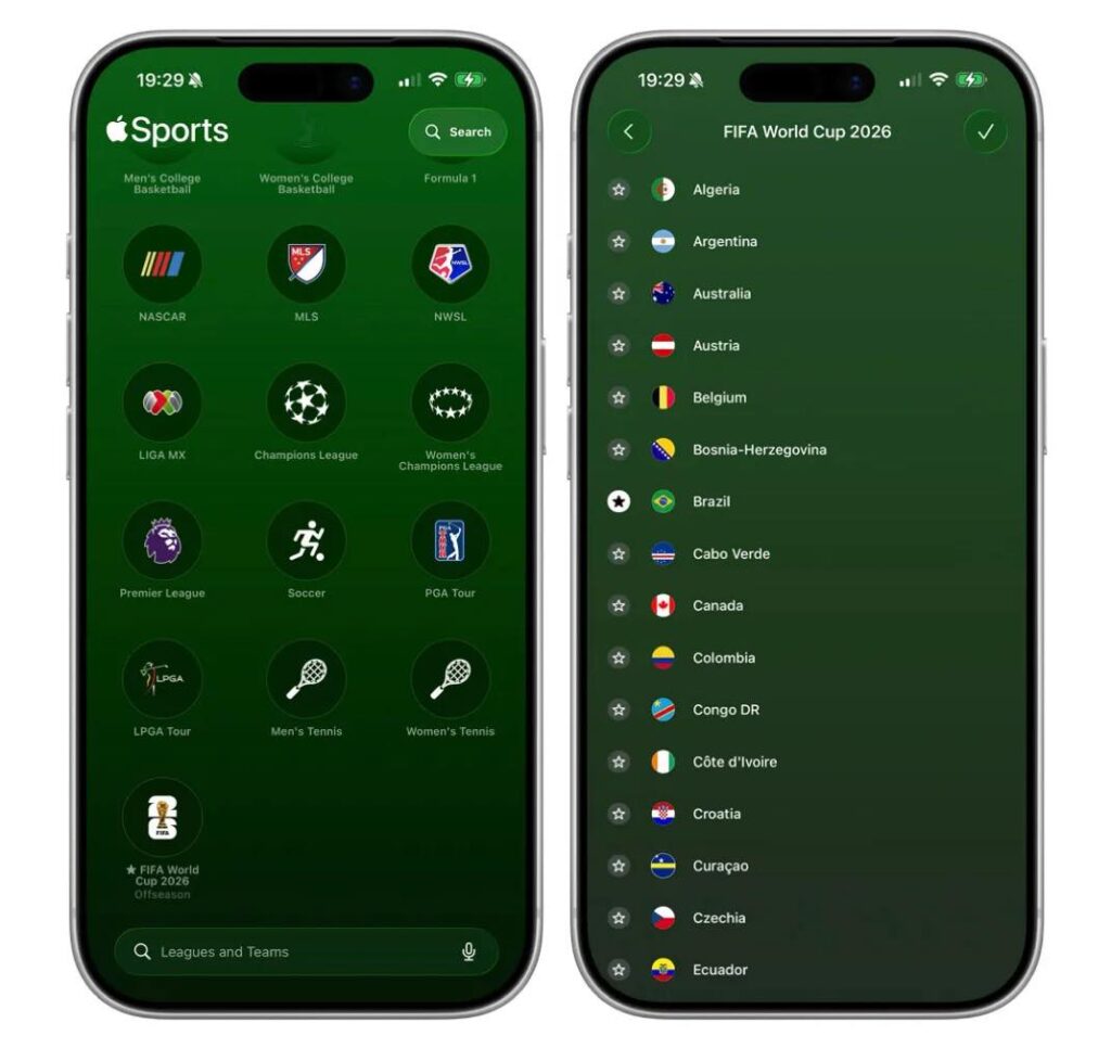 Apple sports prépare la coupe du monde 2026