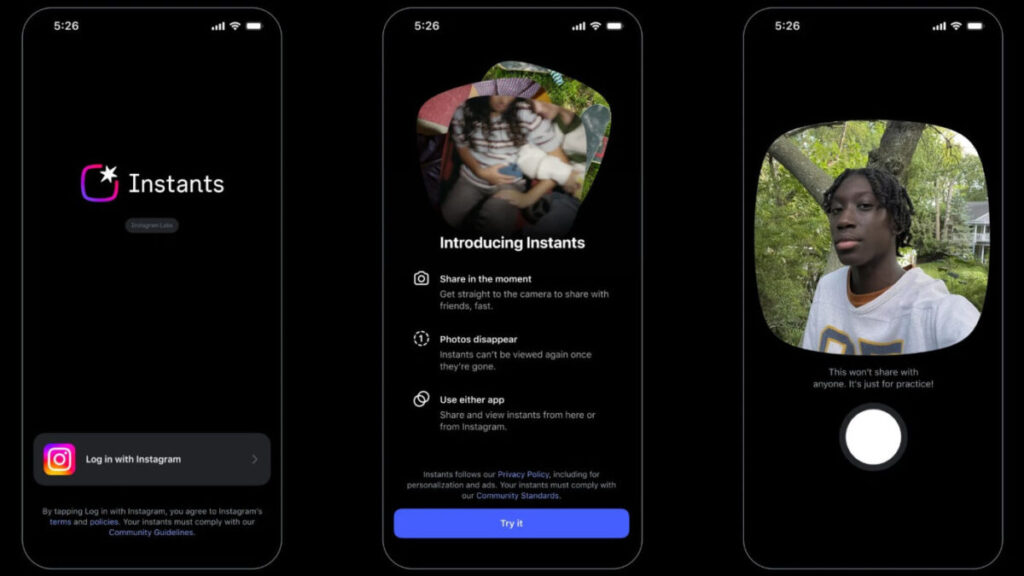 Instagram lance Instants, une nouvelle application éphémère