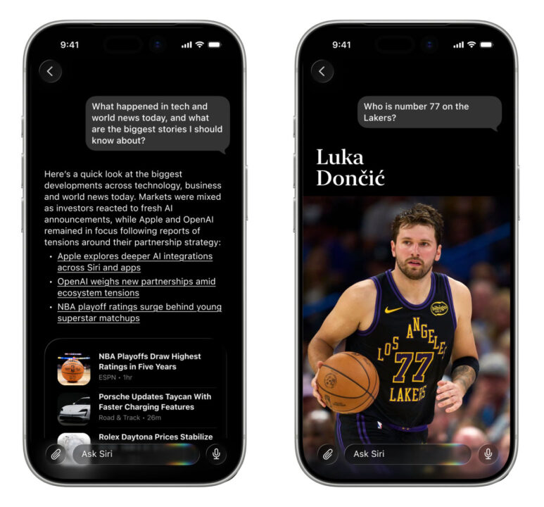 Nouvelle application siri sync sur ios 27