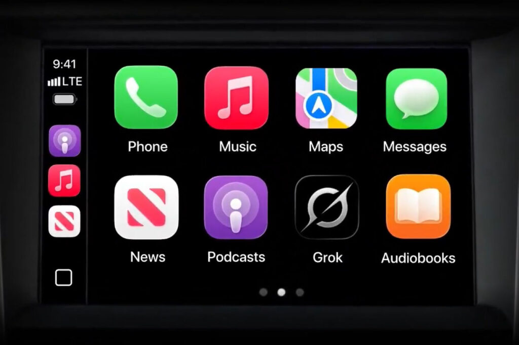 Grok disponible sur apple carplay avec un mode vocal