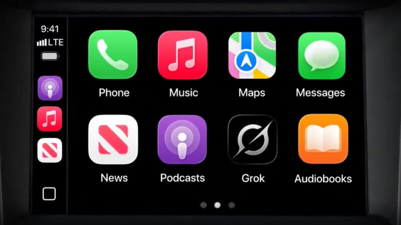 Grok disponible sur apple carplay avec un mode vocal