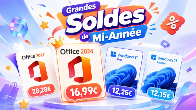 Offres exceptionnelles sur Office 2024 et Windows 11 à prix réduit