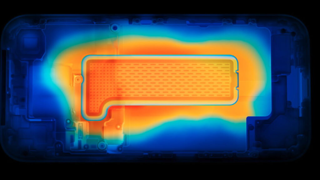 Liphone ultra aura une chambre à vapeur pour le refroidissement