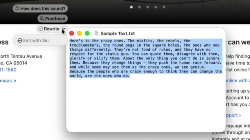 Activer le menu de siri ai sur macos 27