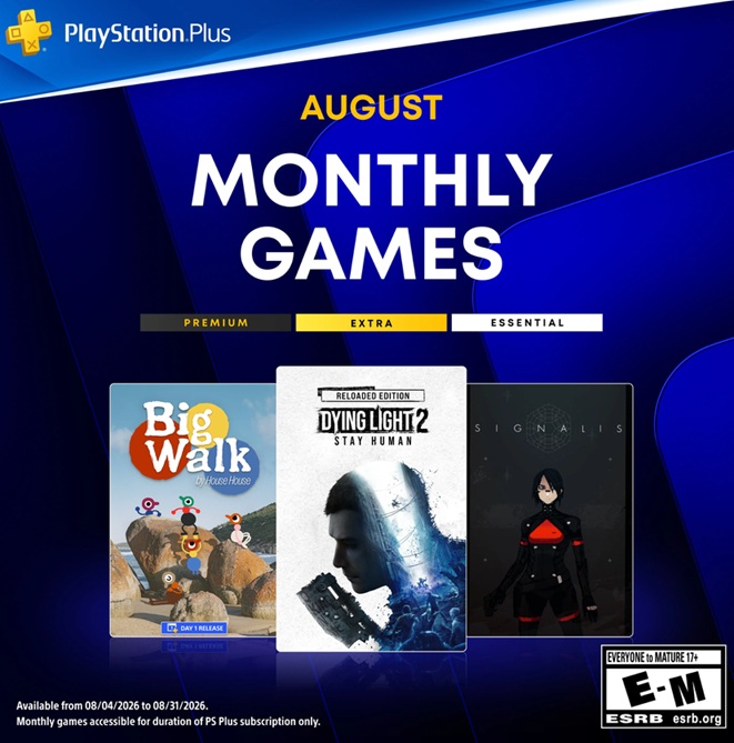 Ps plus essential de août : dying light 2 et big walk