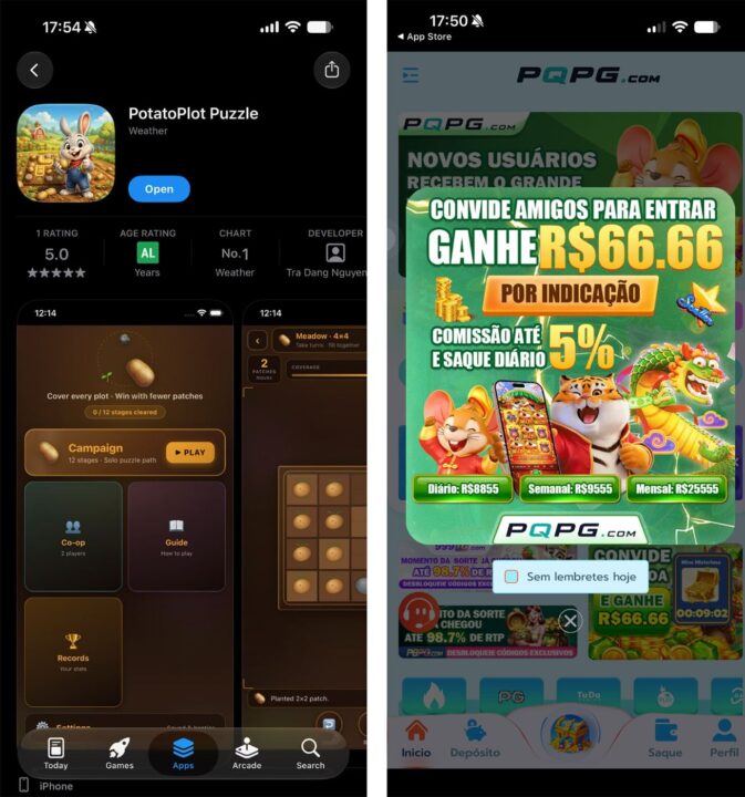 Des applications cachent des plateformes de paris sur l'app store au brésil