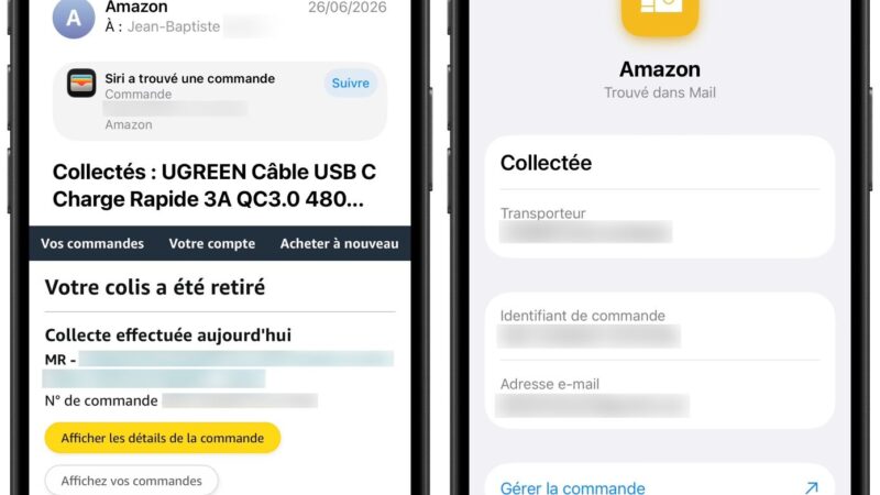 Ios 27 bêta 3 suit vos commandes amazon dans lapp cartes dapple