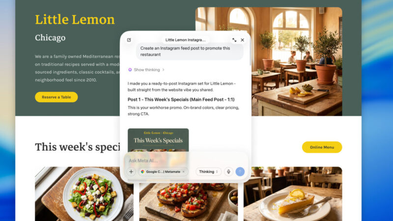 Meta lance une application ai dédiée pour mac