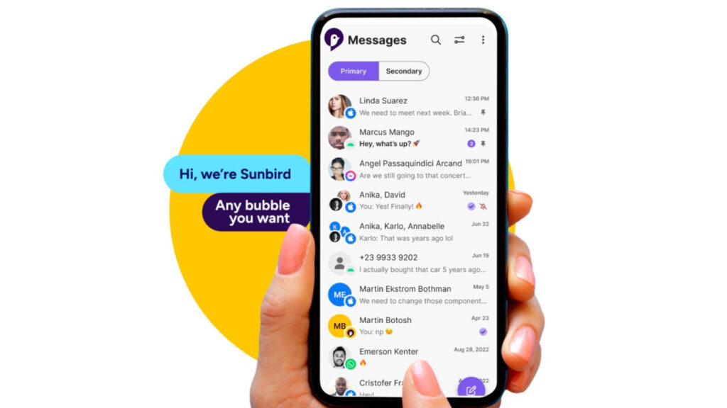 Sunbird relance une application pour utiliser imessage sur android