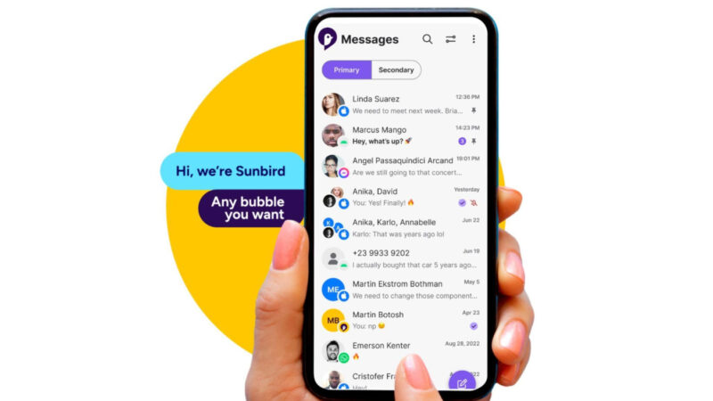 Sunbird relance une application pour utiliser imessage sur android