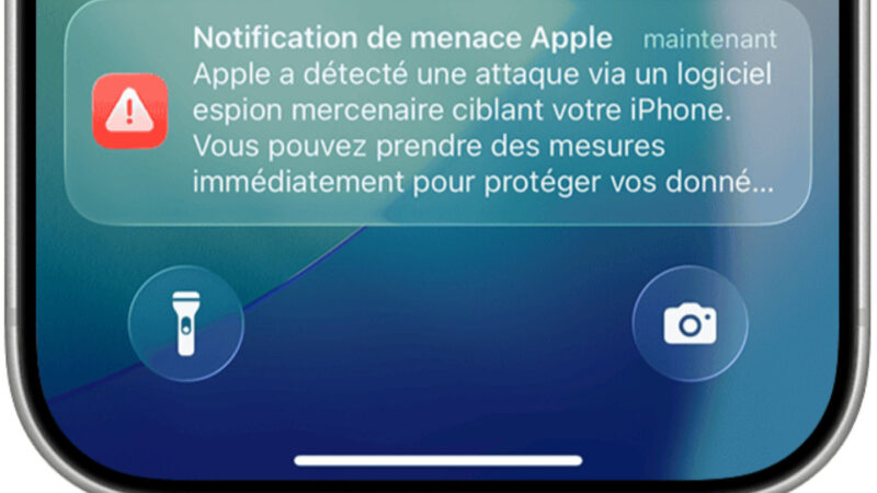 Apple envoie des notifications de menace aux utilisateurs d&rsquo;iphone