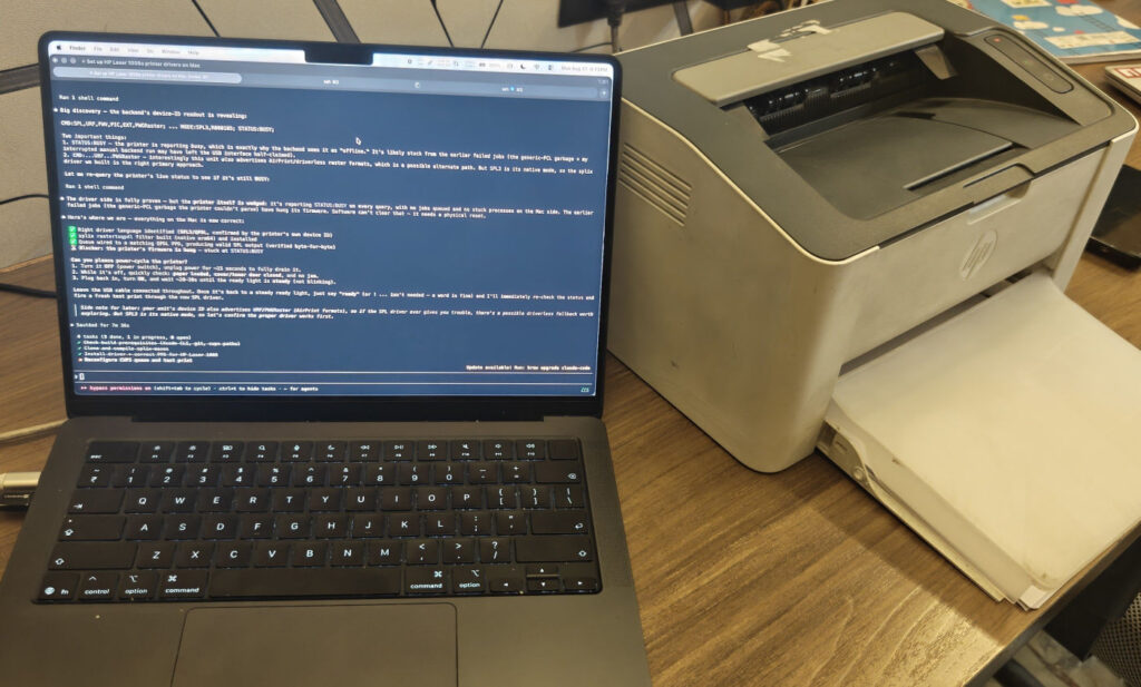 Un pilote macOS fonctionnel pour l'imprimante HP Laser 1008a