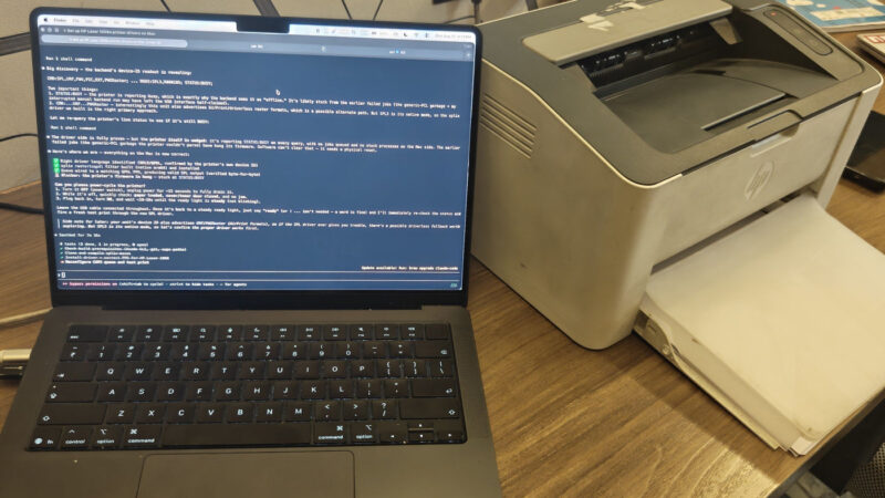 Un pilote macOS fonctionnel pour l&rsquo;imprimante HP Laser 1008a