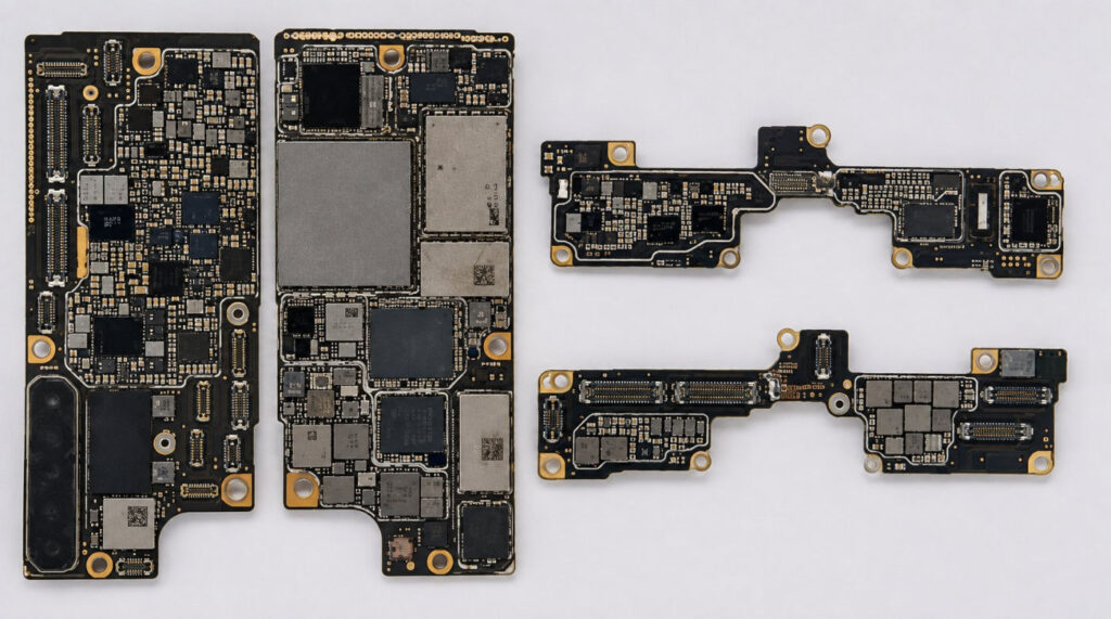 Premières images de la carte mère de l'iphone ultra pliable