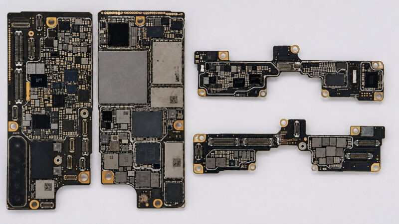 Premières images de la carte mère de l&rsquo;iphone ultra pliable
