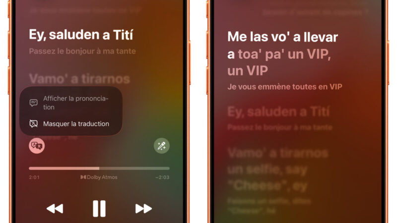 La traduction des paroles en français arrive sur Apple Music