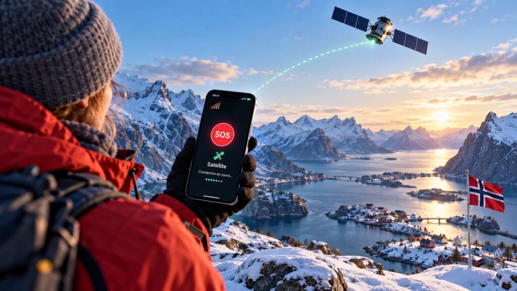 Le sos d'urgence par satellite d'apple disponible en norvège