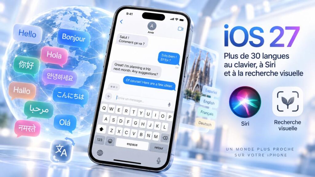 Apple enrichit la prise en charge linguistique dios 27 et dipados 27